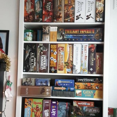 Another Asmodee team shelfie and this one is from Brendan! 'One of my many shelves of games but from this shelf my fav game at the moment is Star Wars Armada' What is your favourite game on this shelf and show us your shelfies!