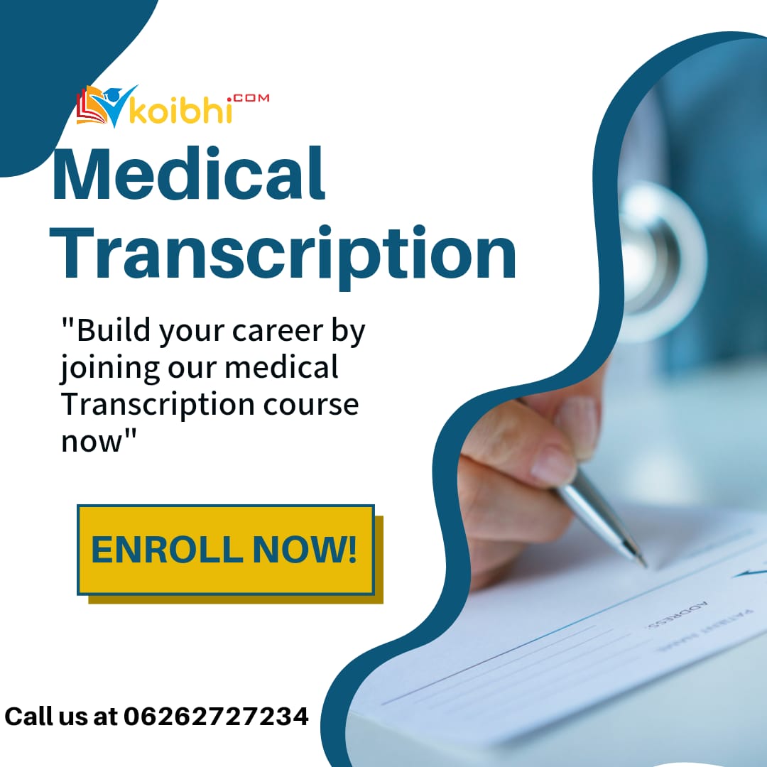 koibhicom's tweet photo. Learn Medical Transcription Online with Job Support from the best Trainer. Register Now! Join now &amp; enjoy 25 years of training experience. Get Govt. Certification on completion.
JOIN US - WHATSAPP OR CALL AT (+91) 6262-7272-34
#MedicalTranscriptionTraining #MedicalTranscription https://t.co/XjYgpEekov