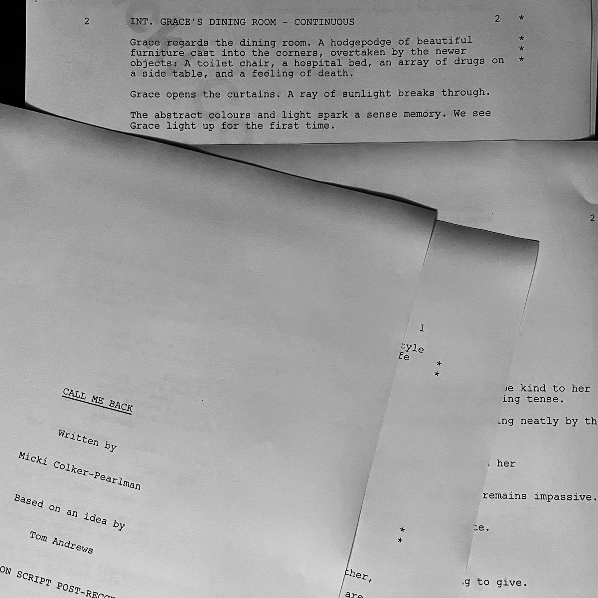 CallMeBackFilm's tweet photo. SNEAK PEEK - Today's sneak peek is an excerpt from scene 2 of the Call Me Back script... written by our fabulous writer @micks_ter #shortfilm #film #drama
#screenwriter #screenwriting
#crowdfunding #crowdfund #crowdfunder
#crowdfunderuk #filmmaker #filmmaking #screenplay https://t.co/O2EzK1pgMQ