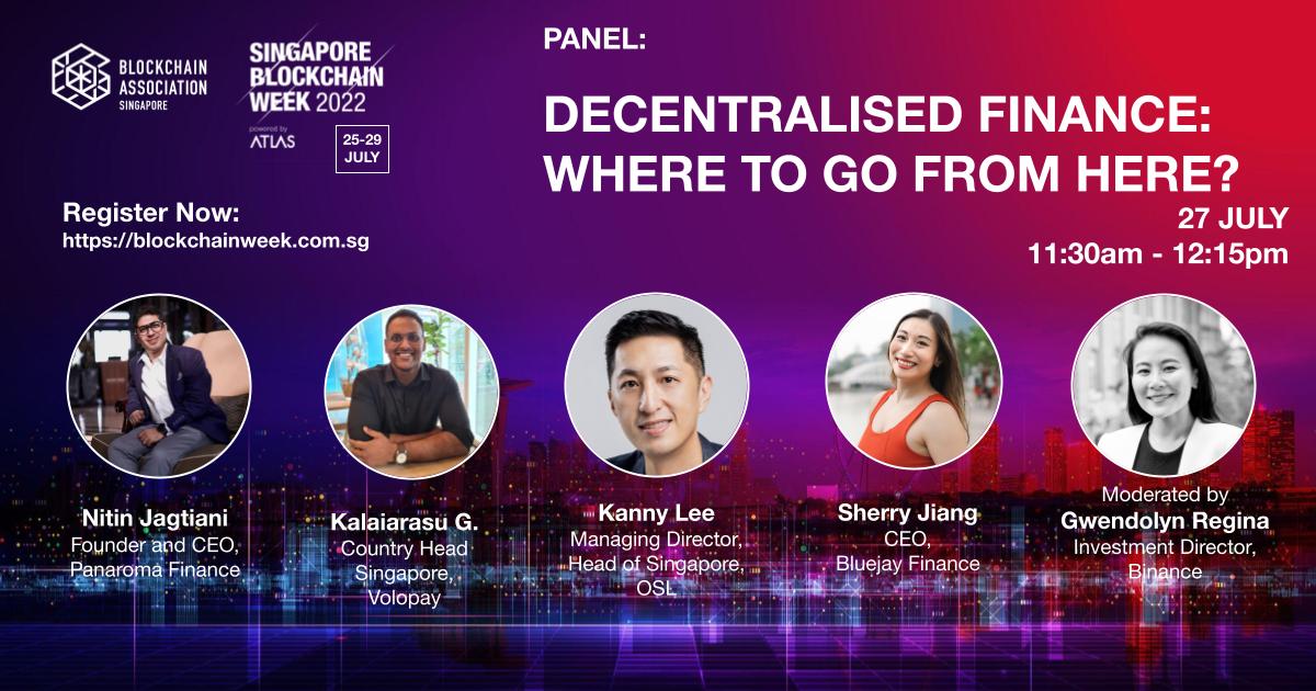 BNBCHAIN's tweet photo. Our very own @gwendolynregina will be a moderator at the Singapore Blockchain Week. 

Join us for an insightful talk on: 
'Decentralised Finance: Where to go from here?' 

🗓️27 July 2022, 
⏰11.30am - 12.15pm 
👉Register now at: https://t.co/6KsQ9f0j00 

Hope to see you there! https://t.co/TL5juxgX9I