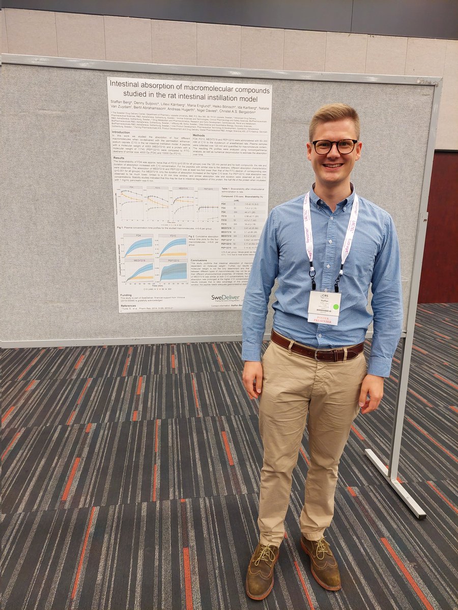 Happy to present my poster at #CRS2022 in Montreal! <a href="/CRSScience/">Controlled Release Society</a>  <a href="/BergstromLab/">Bergström Lab</a>