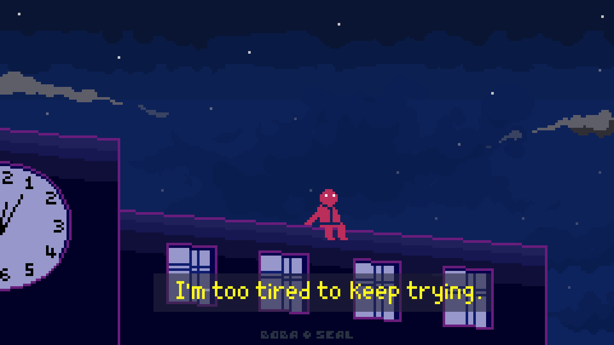 BobaSeal's tweet photo. My first 3 panel comic. Is a little sad, but with hope. Is best to enjoy this art with this music as well. (https://t.co/cluALgfpBP) Since this is the music that inspired me to draw this, and I call this midnight school rooftop. Story description will be in each picture.#pixelart https://t.co/NdJ22otx0b