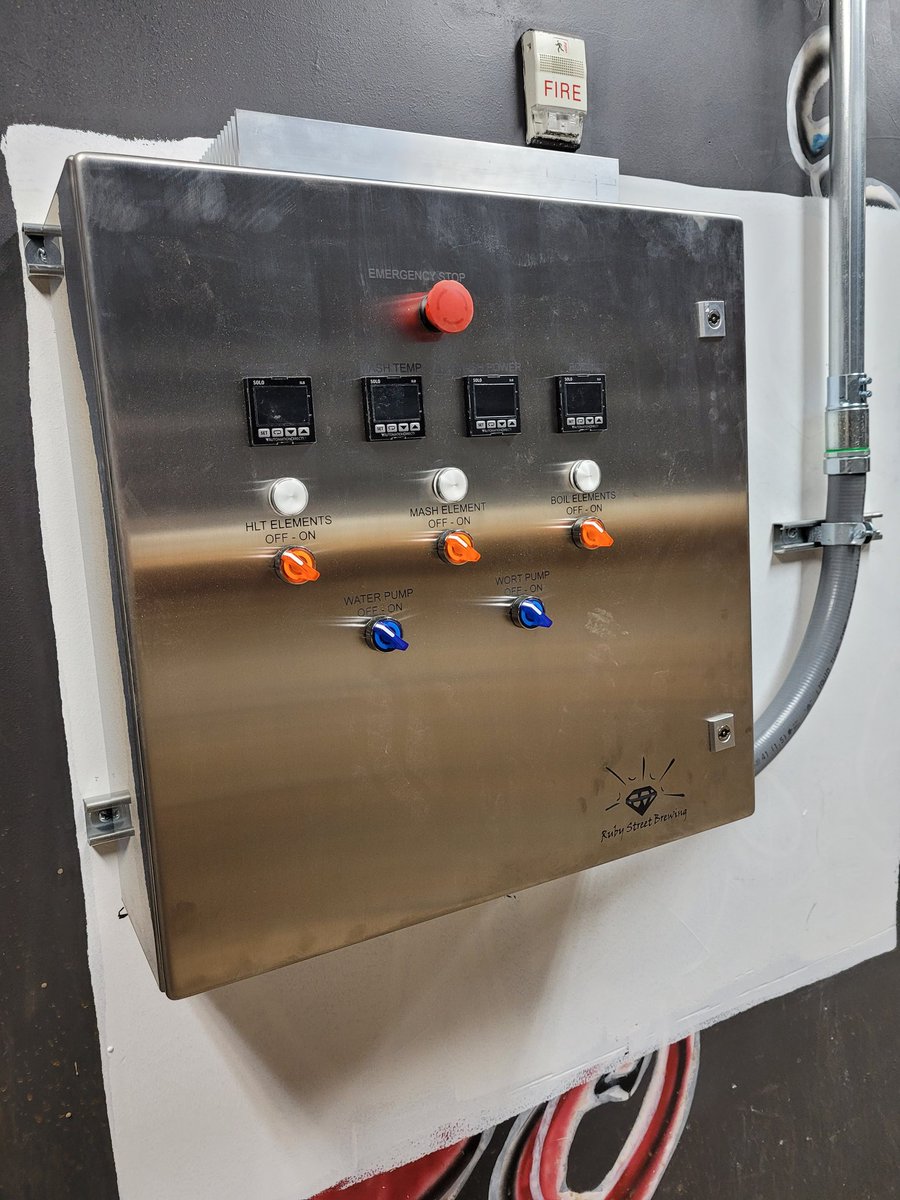 Our Brewhouse has arrived and the control panel has been installed! Thanks to our friends at Ruby Street Brewing. #rubystreetbrewing #slievebrewing