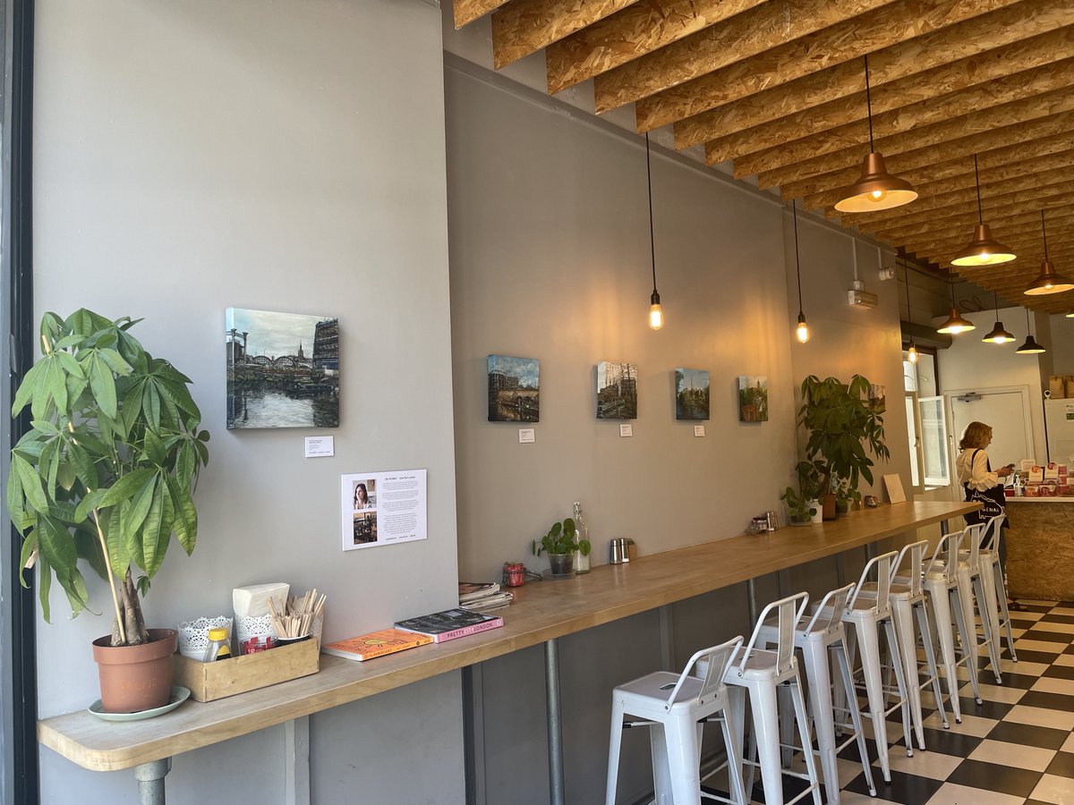 sblstudios's tweet photo. Sharing news about my solo summer show "Urban Landscapes" currently on view in the wonderfully calming oasis of @PistachioPickle 142 Liverpool Rd, N1. Hope you can make it. The exhibition runs to 31 August. For further info - see @ArtRabbit link:  https://t.co/KeNnXmCTBf https://t.co/K5zJm5ge4n