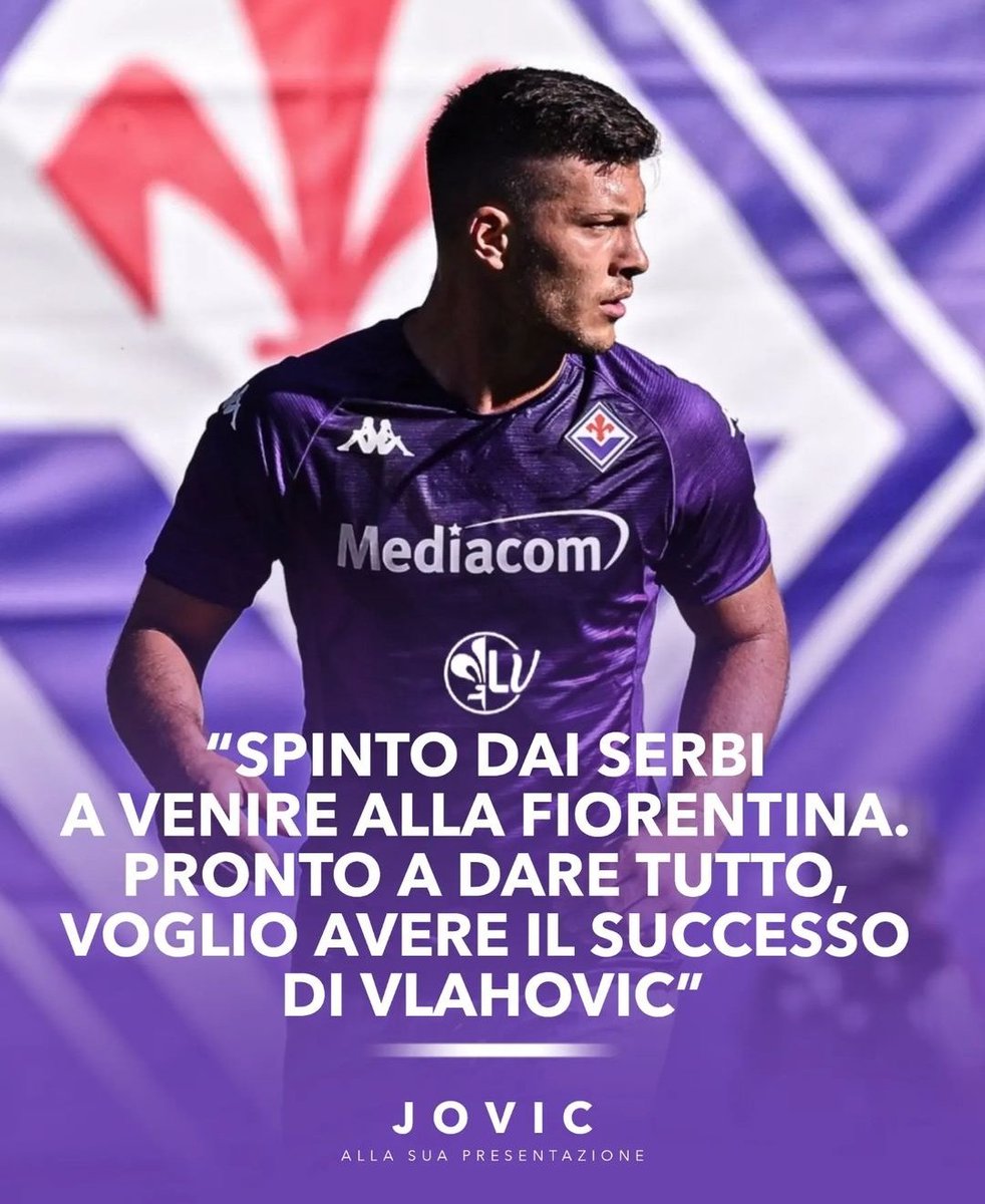 LabaroViola_'s tweet photo. Luka Jovic si presenta così 💫💜
#LabaroViola #Fiorentina https://t.co/mi1LE98c7m