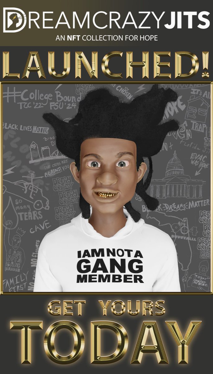 “I believe the children are our future, Teach them well and let them lead the way Show them all the beauty they possess inside” – Whitney Houston. 💯 @DreamCrazyJITS wants to set a FIRE OF HOPE AMONGST YOUTH with our NFT  – Join us, learn more &amp; Mint at DreamCrazyJITS.com