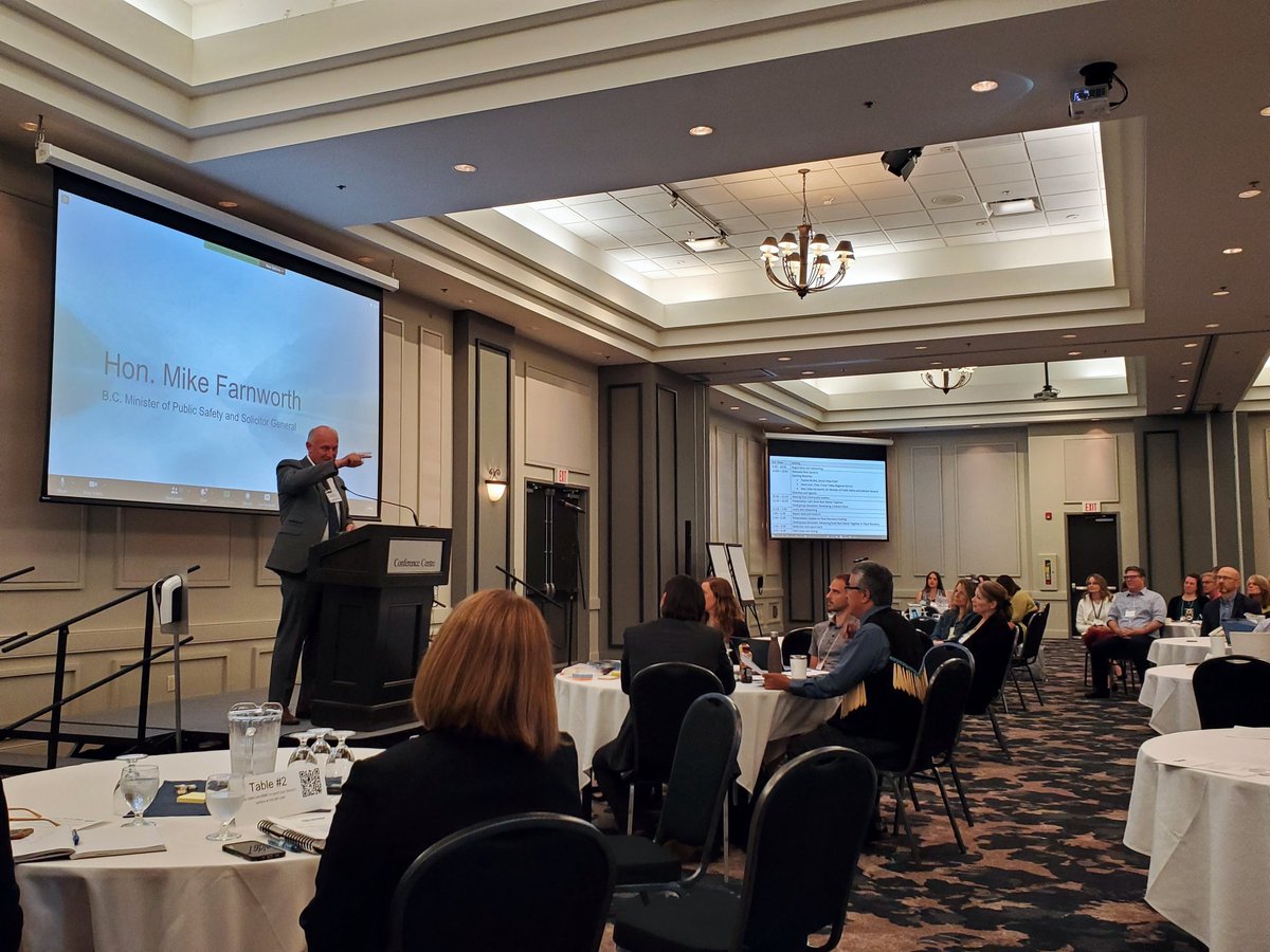 Opening remarks from Tribal Chief <a href="/STCTye/">Tyrone McNeil</a> &amp; Minister <a href="/mikefarnworthbc/">Mike Farnworth</a> at the "Building Back Better Together" conference in Abbotsford. ~90 folks gathered to talk about improving flood control &amp; disaster management in the lower Fraser. #wildsalmon #bcpoli <a href="/BillBlair/">Bill Blair</a>