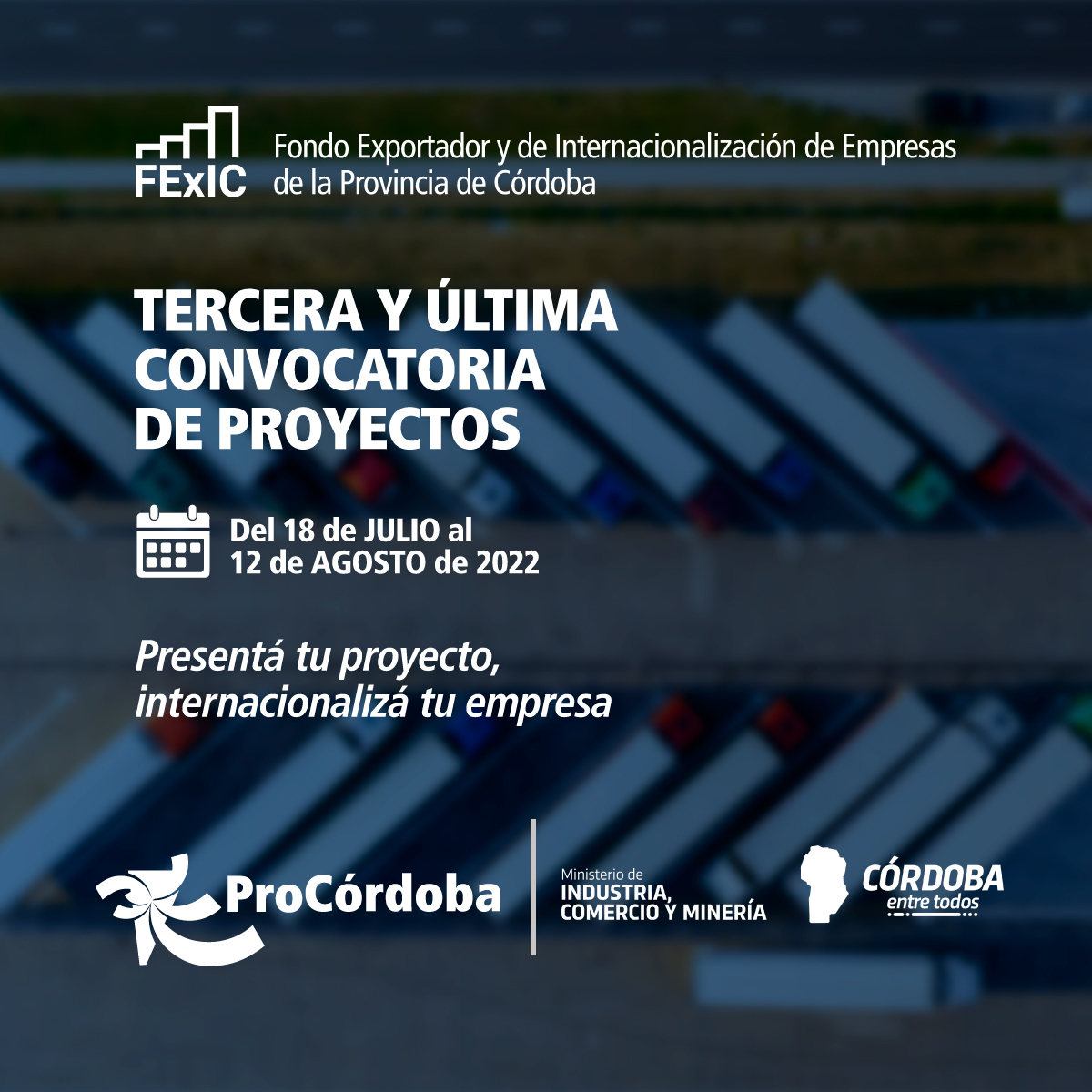 AgenciaProCba's tweet photo. #FExIC 2022 🌎 Este lunes 18/7 se abre la tercera y última convocatoria del año.

Toda la info 👇
https://t.co/fCZEwKoFHB

Consultas 📩 fexic@procordoba.org https://t.co/n2GohgBDIw