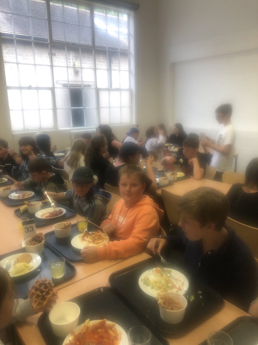 Meatballs &amp; pasta with Belgian waffles and chocolate sauce 🤤 Eaten very quickly tonight by some very hungry children!