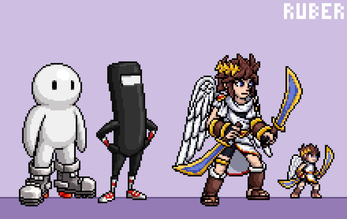 Pit in #Fraymakers artstyle #KidIcarus #pixelart