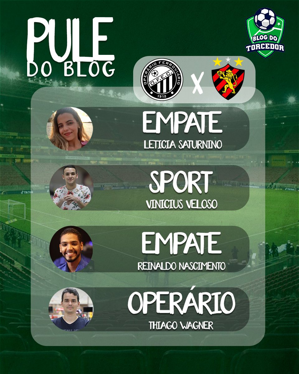 blogdotorcedor's tweet photo. 🦁 DIA DE LEÃO! O Sport vai até Ponta Grossa/PR, para enfrentar o Operário, após vencer o Londrina em casa, o rubro-negro quer embalar na Série B. O nosso time já deu seus palpites, qual o seu?
#PuledoBlog #sport #serieb #OPExSPT #rn https://t.co/I2jWPkBpzk