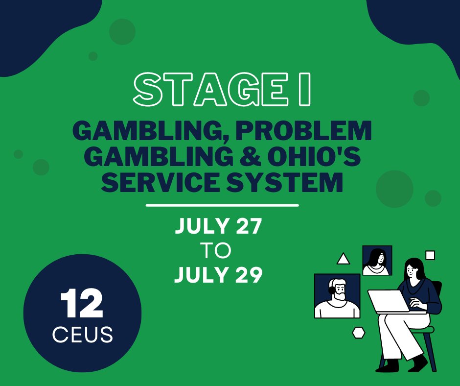Begin your journey treating and preventing problem gambling. Stage I will be held July 27th-July 29th. Registration is $50. 12.0 CEUs are through the OCDP Board, CSWMFT Board, and IGCCB Board. Register at ow.ly/C4Ah50JU9ZV & visit PGNOhio.org/Events for more training.