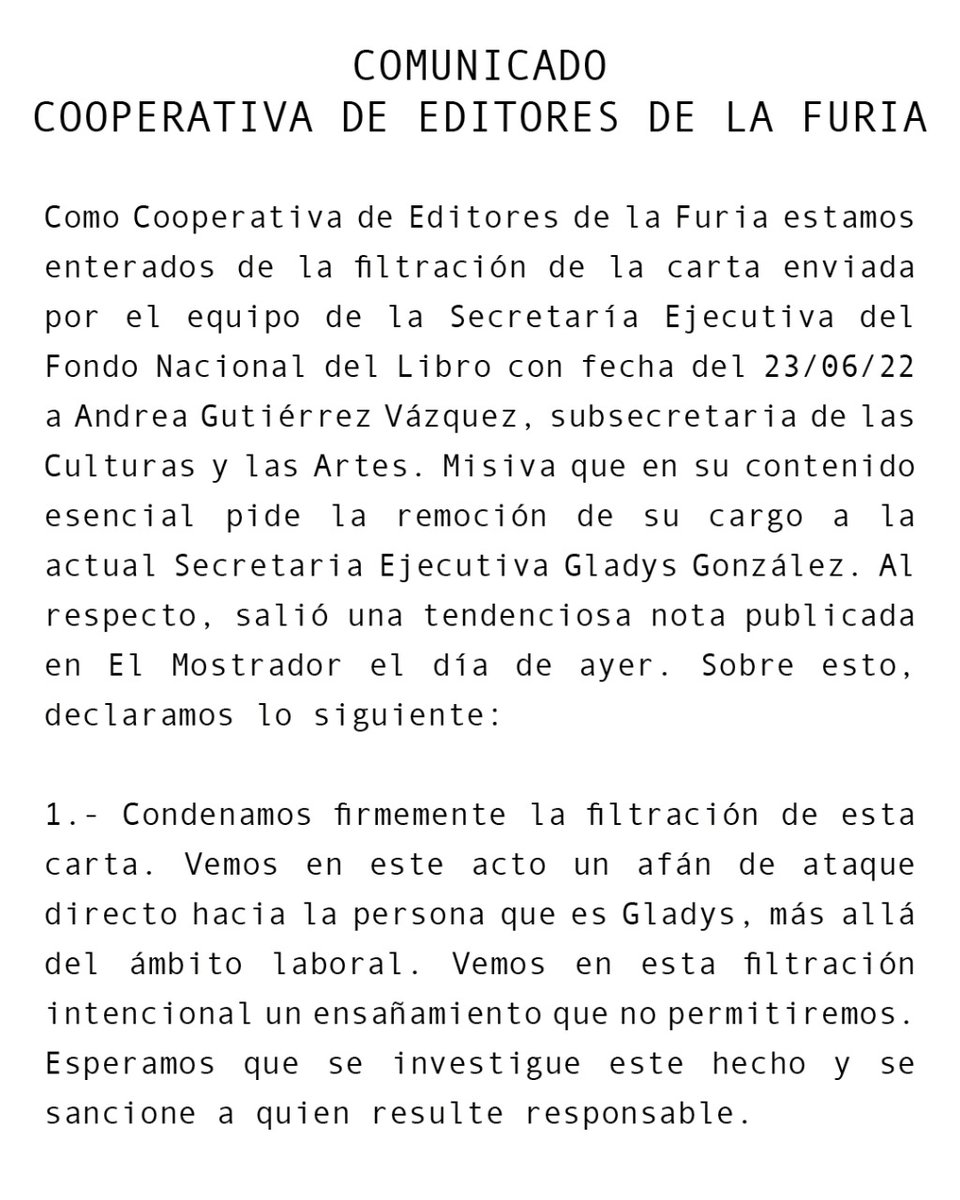 Cooperativa Editores la Furia tweet media