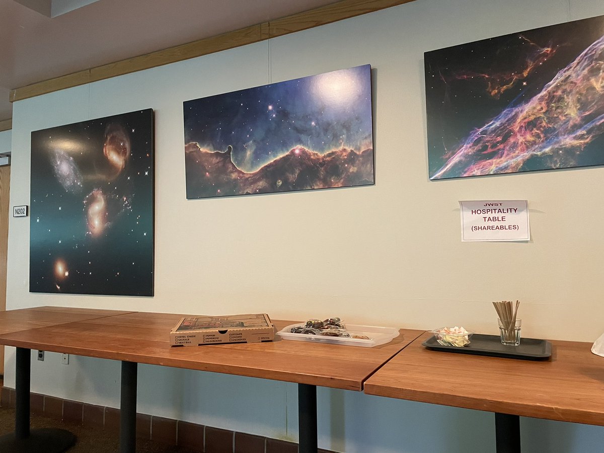 I think I figured out how the #jwst EROs were *really* chosen … this is the “JWST HOSPITALITY TABLE” in the cafe @stsci for those folks doing commissioning at odd hours …