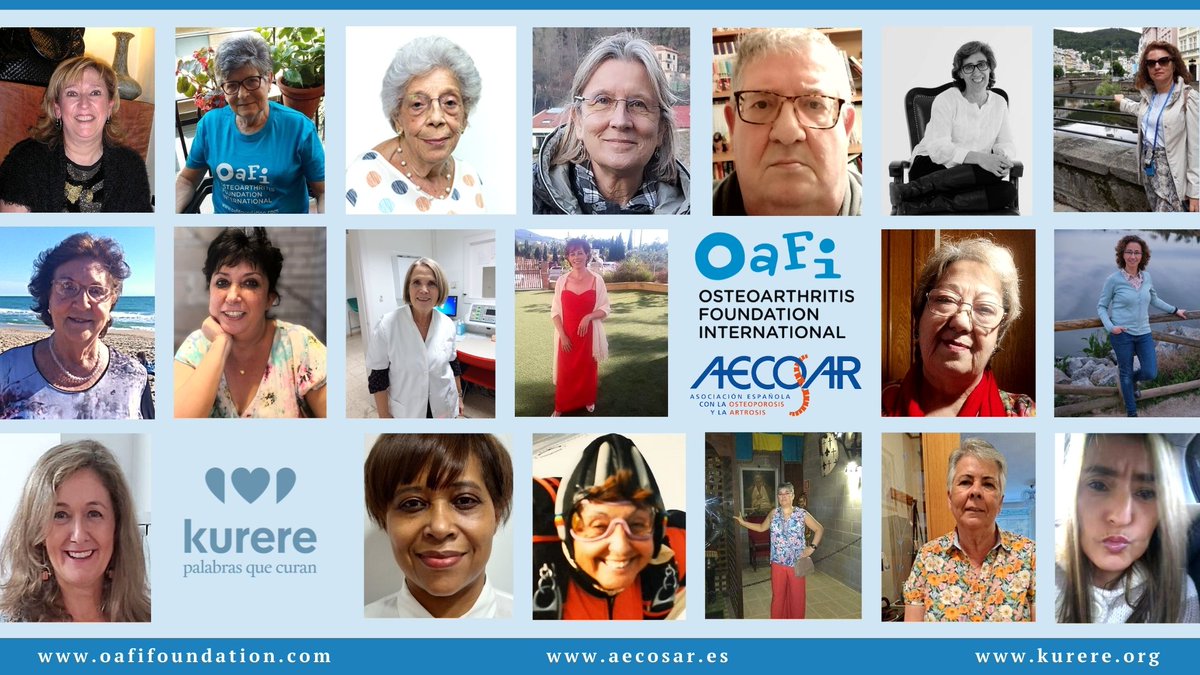 #testimoniosdesuperación #Campañadevisualización  #Artrosis #Artritis #Osteoporosis <a href="/OAFIFoundation/">OAFI Foundation</a> oafifoundation.com aecosar.es kurere.org
Muchas gracias a todas las personas que han compartido sus "palabras que curan"