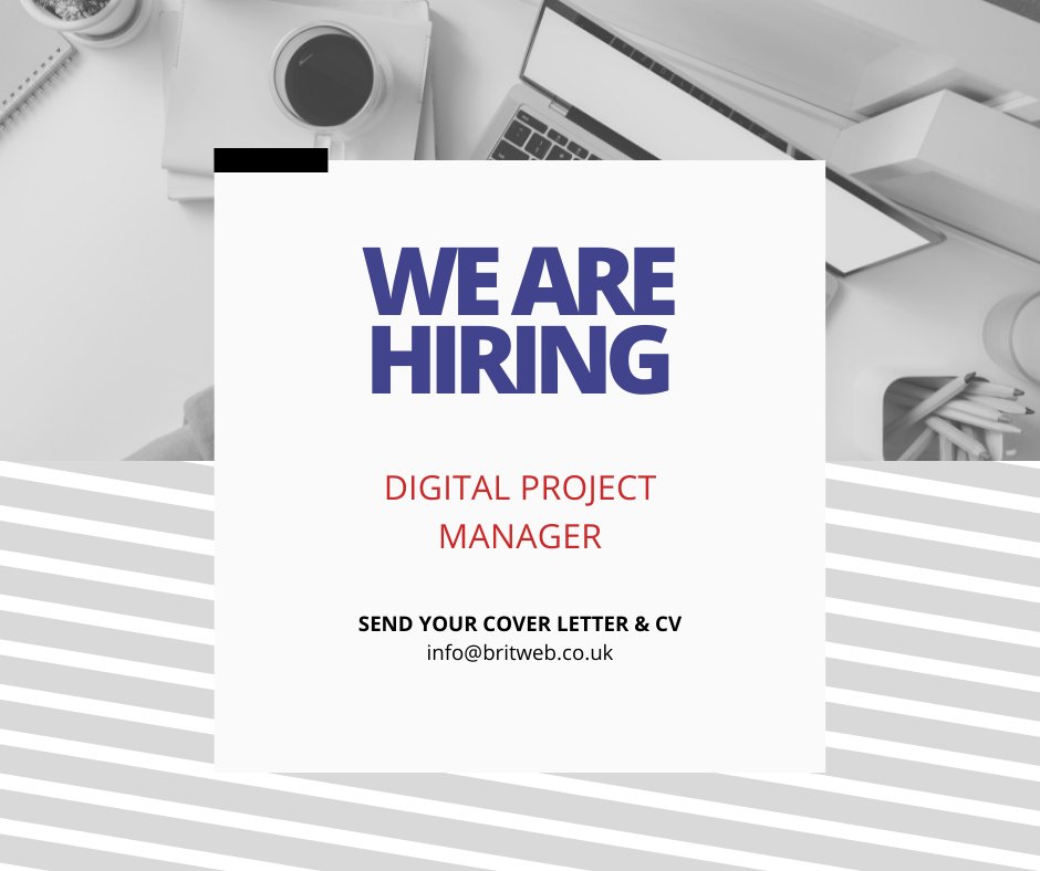 We're hiring!

We're looking for an experienced Digital Project Manager to join our established team, as our digital marketing agency is growing! 

Find out all the details and how to apply here: 
britweb.co.uk/vacancies/digi…