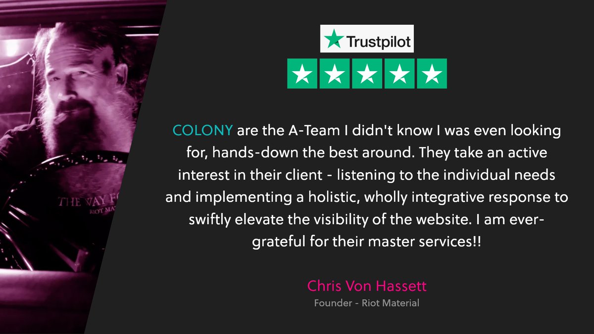 ColonyWebSolns's tweet photo. @RiotMaterial COLONY loved working with you, thank you for your continued trust and support in our services. 
#trust #website #business #partner #review https://t.co/PECAYN36iG