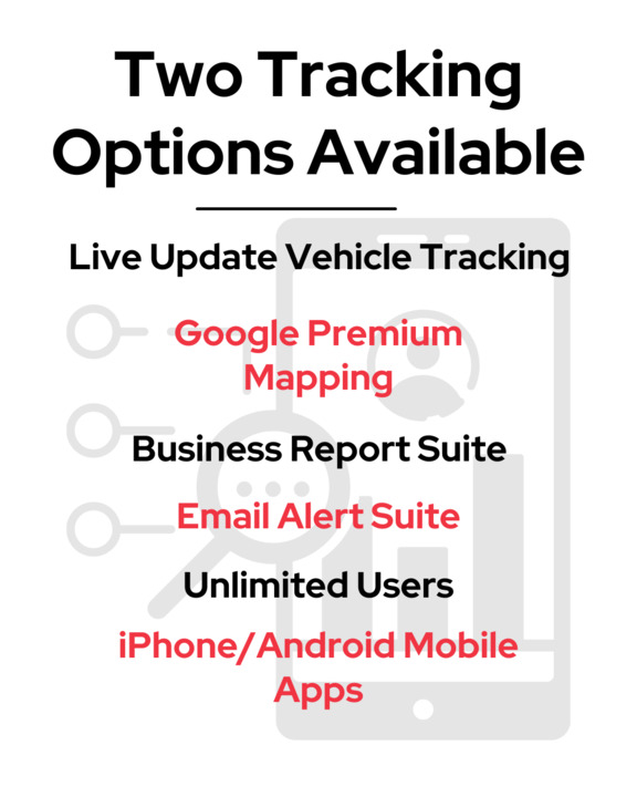 Two Tracking Options Available;

🔴Live Update Vehicle Tracking
🔴Google Premium Mapping
🔴Business Report Suite
🔴Email Alert Suite
🔴Unlimited Users
🔴iPhone/Android Mobile Apps

DM us today to book yourself a demo!

fleetsmart.co.uk/get-started/