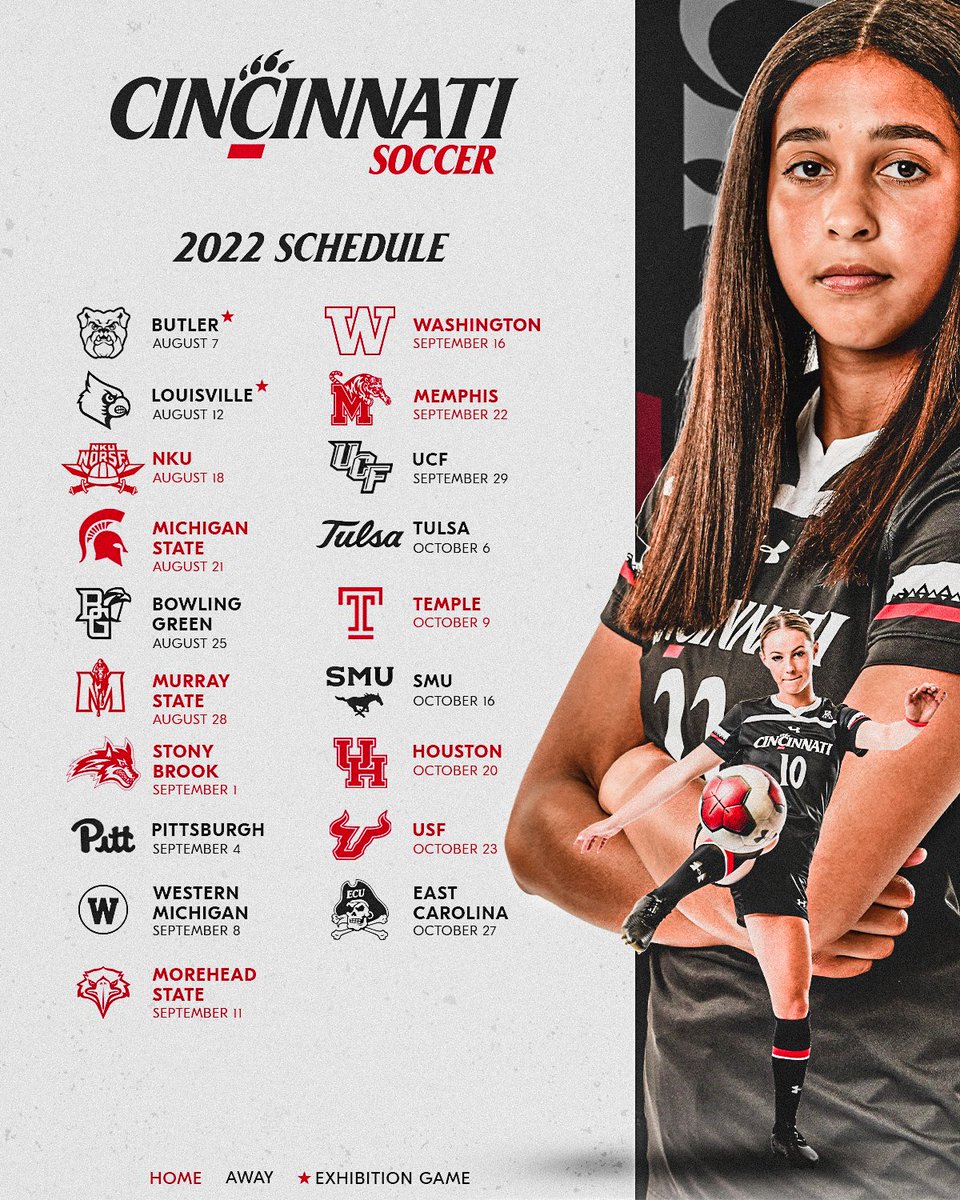 Our schedule is here 👀 We open the regular season with the Riverboat Rivalry on Aug. 18! 📝: cpaw.me/29a609 #Bearcats