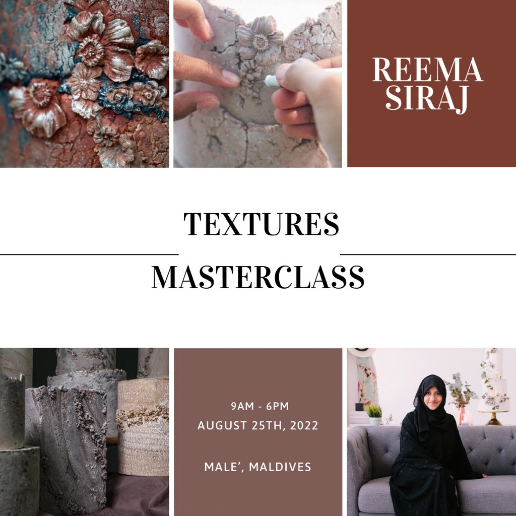 hanbonbon's tweet photo. Very honored to be hosting @ReemaSiraj classes this August in Male’.

Anyone who has seen her cakes have surely appraised her talent for latest trends and techniques in her cakes. Very excited about what she has up her sleeve for these classes! 

DM for info! ✨ https://t.co/u9BRlrU9A7