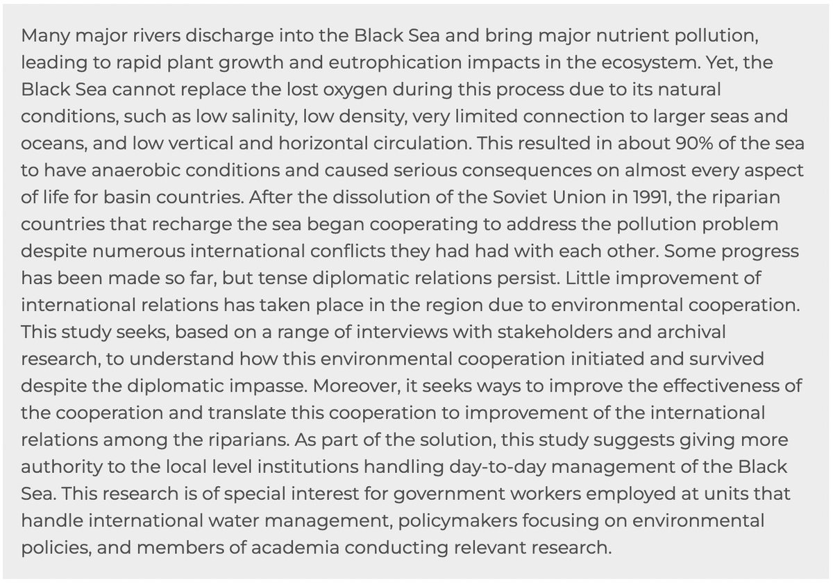 CaseStudEnv's tweet photo. .@udceoe's @msaltingoz @saleem_ali &amp; Helena Vladich examine transboundary water management + international cooperation in new case study "Hydropolitics in the Black Sea: From Political Competition to Environmental Cooperation?" #eutrophication #algalblooms https://t.co/p9yQtnmhgD https://t.co/NMfaTVosWI