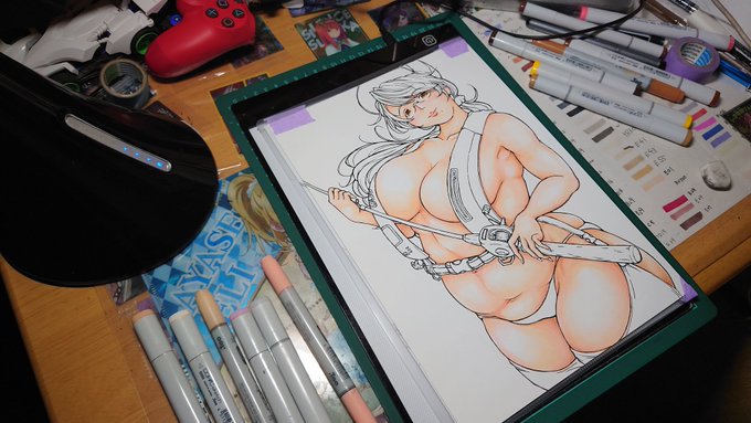 明日 塗ろうと思ったのに…
塗りたくなって、肌色だけ塗っちゃった(゜∀。) 