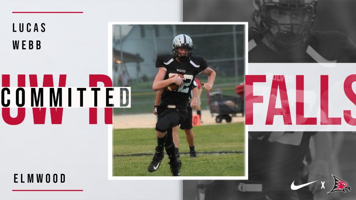 UWRFFootball's tweet photo. Our next addition to the #TopGunOffense is WR @LucasWebb22 from Elmwood WI! #2OARWITHU2 https://t.co/ghZ75DqtdQ