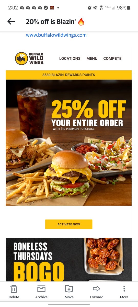 camp3082's tweet photo. @BWWings how come I got an email saying 25% #discount but only 20%  #discount in my account?  

#fivepercent https://t.co/1kwQSHyjVB