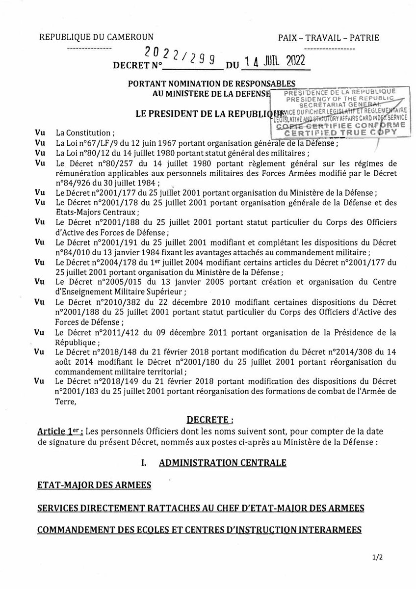 President Paul BIYA tweet media