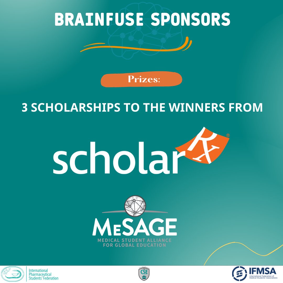 IPSForg's tweet photo. [𝐁𝐫𝐚𝐢𝐧𝐟𝐮𝐬𝐞 𝐒𝐩𝐨𝐧𝐬𝐨𝐫����] ✨✨
That's right! Brainfuse comes with prizes for all! 🎁
Many thanks to Lecturio and ScholarRx and MeSAGE for sponsoring our @IFMSA!

#IPSForg #CSE #ProfessionalDevelopment #BrainFuse #PD #GoProwithPD #keepingitPD https://t.co/FJ0HH4SmHH