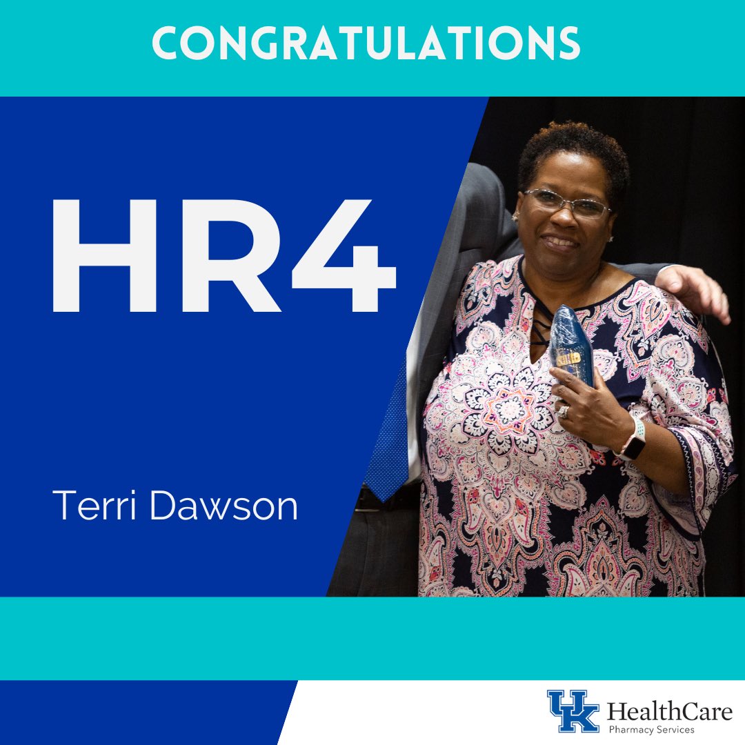Terri Dawson was named the program’s fourth honorary resident for her 30+ yr dedication to the program! She is the first non-pharmacist in the program’s history to be given an R number. 

Jeremy Flynn, R265, presented the award on behalf of the program. 

Congrats, HR4! #OnceAnR