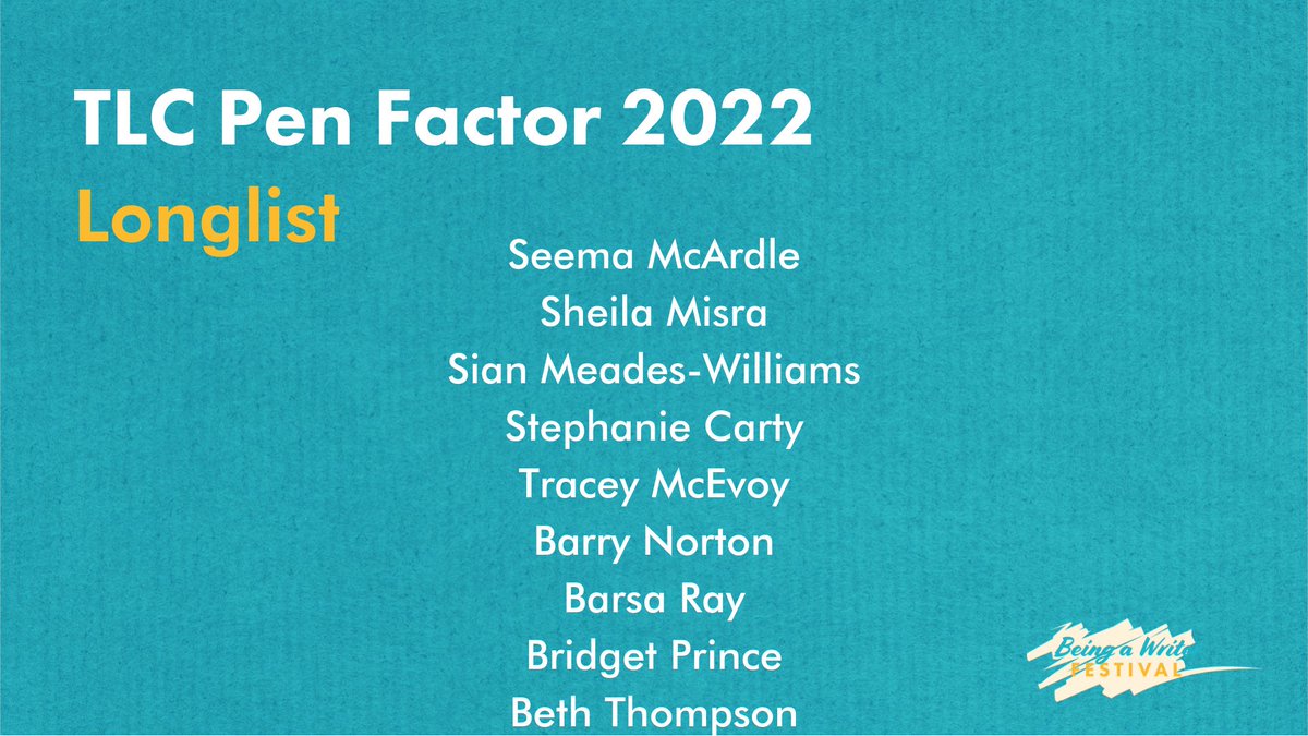 TLCUK's tweet image. There was a lot of wonderful work submitted to this year's TLC Pen Factor Prize.

The writers on our longlist are... #BAWFest