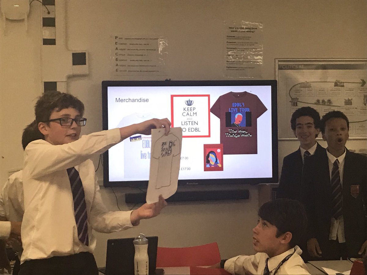 Miss_S_R_Jones's tweet photo. Excellent business enterprising for Battle of the Bands with Year 8 today. So much creativity! https://t.co/ueU0whjzEl
