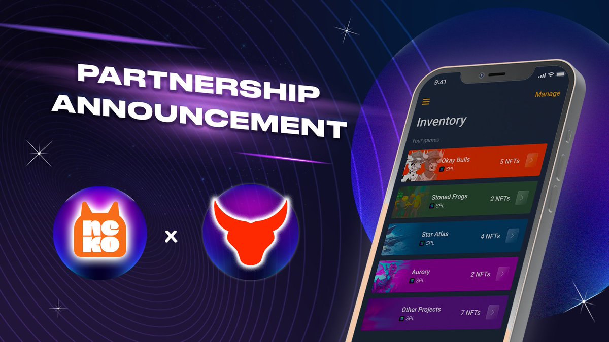 We are thrilled to announce our integration with <a href="/nekowallet/">Neko Wallet | Wallet for Degens</a>
Okay Bulls are now available in Neko Wallet - a tailored interface for NFT collectors and Web3 gamers.

Download:
👉 iOS: apple.co/3OReOhM
👉 Android: bit.ly/3bVUexT