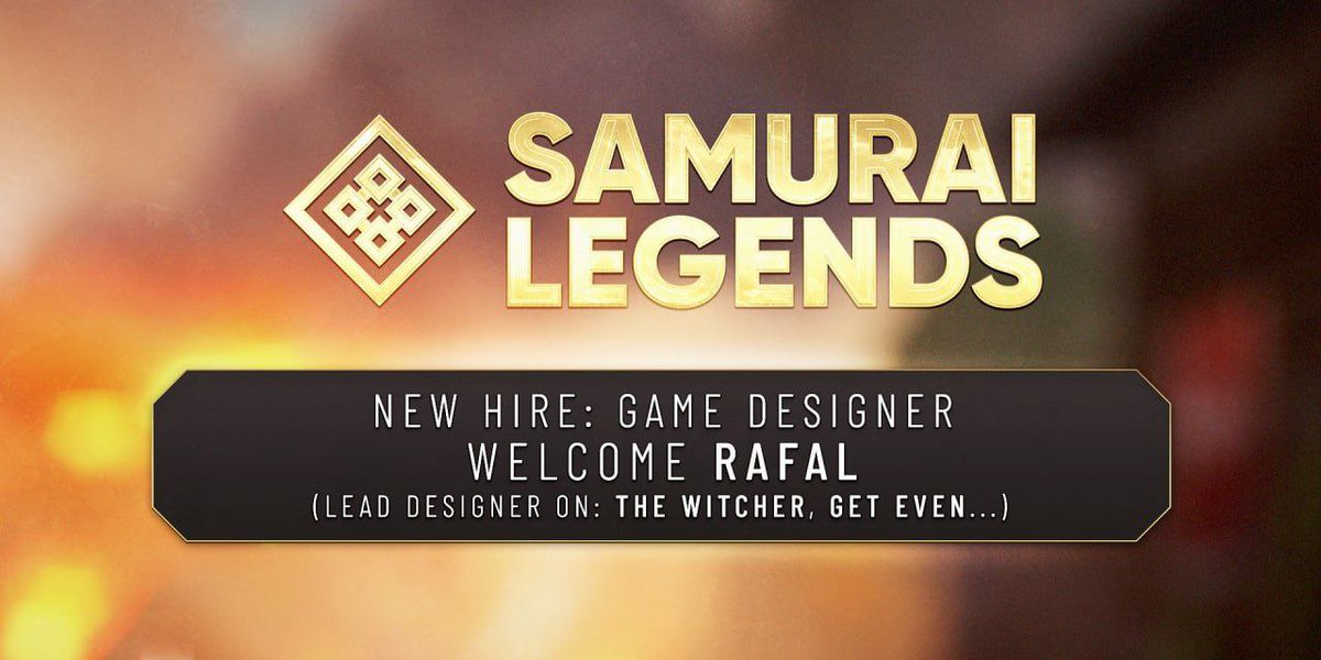 ⛩ NEW HIRE ⛩

We've contracted Rafal N.—the lead designer behind The Witcher, Get Even and more!

He'll be working closely with our team to deliver the most coherent, innovative and engaging gaming experience on #blockchain!

#GameFi #PlayAndEarn #NFTs