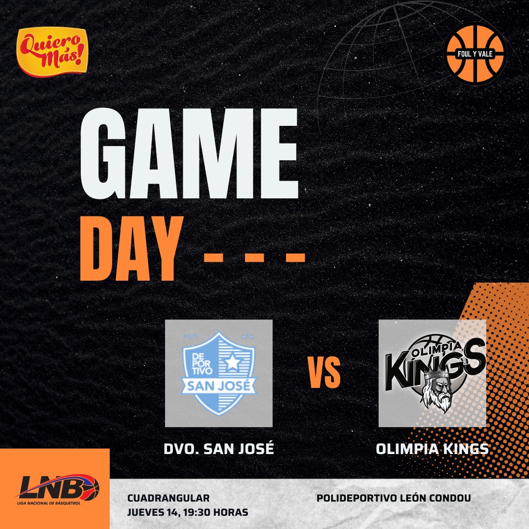 foulyvalePY's tweet photo. 🏀🇵🇾 CUADRANGULAR!

Hoy se enfrentan dos GIGANTES del básquet nacional!

@basketsanjosepy 🆚 @OlimpiaKings 

⏰ 19:30 hs
🏟️ Poli. León Condou
🎟️ 30.000 Gs.
📺✅ https://t.co/wAf8ZKqUOR