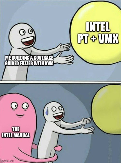 Decided to vent the pain of building my own windows kernel fuzzer through the creation of overly specific memes….