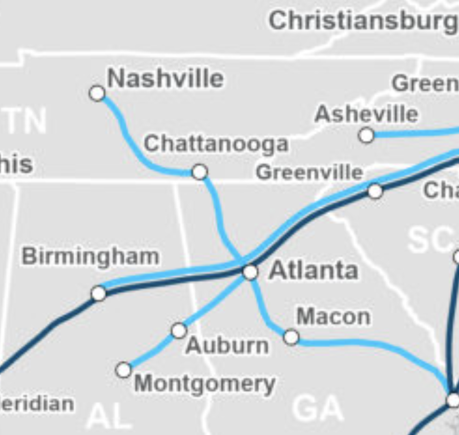 By 2035, Amtrak plans to restore passenger rail service between Nashville and Atlanta with a trip time of 6 hours and 34 minutes. When the train service begins in 2035, it will be 25 minutes slower than it was 95 years ago. The richest country in the world has to do better.