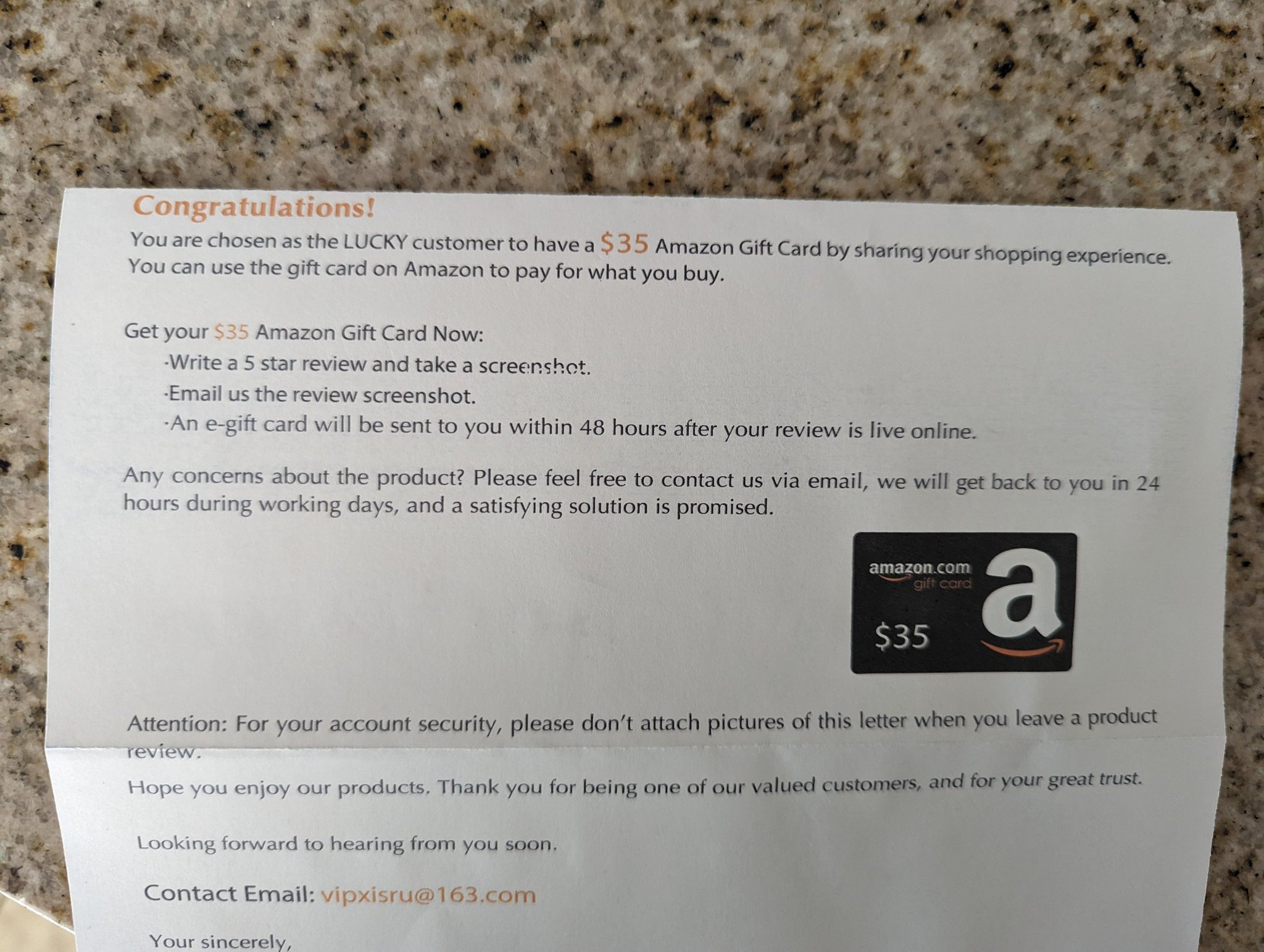 Facundo Holzmeister On Twitter: This Is Insane! I Know Some Sellers On  .@Amazon Bribe Their Customers To Leave 5 Star Reviews. But I Didn't Know  It Would Ever Be This High. $35