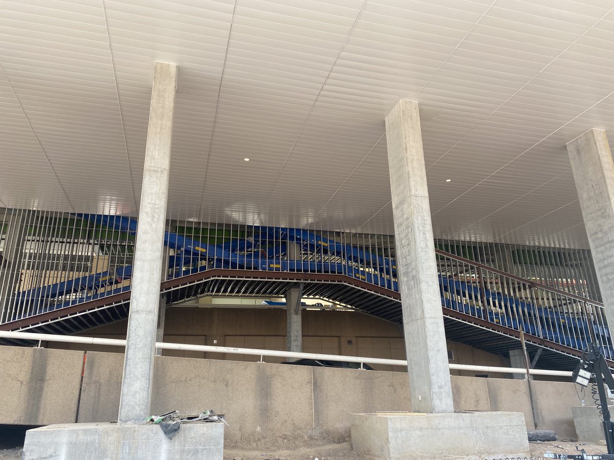Progress! EBS is coming together.  Better traffic is coming. Access belts and Early Bag Storage heading into the installation phase with building near completion.  One more year before we are utilizing the advanced technology! ⁦<a href="/weareunited/">We Are United</a>⁩