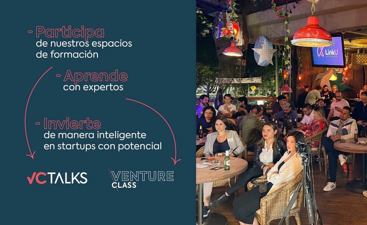 LinkuVentures's tweet photo. Pertenecer a la comunidad de LinkU tiene sus beneficios.

Participa de los espacios de formación que tenemos para ti y conoce de la mano de verdaderos expertos cómo hacer inversiones inteligentes: VcTalks y Venture Class.

¿Quisieras asistir? Escríbenos https://t.co/n8kke6BuS7