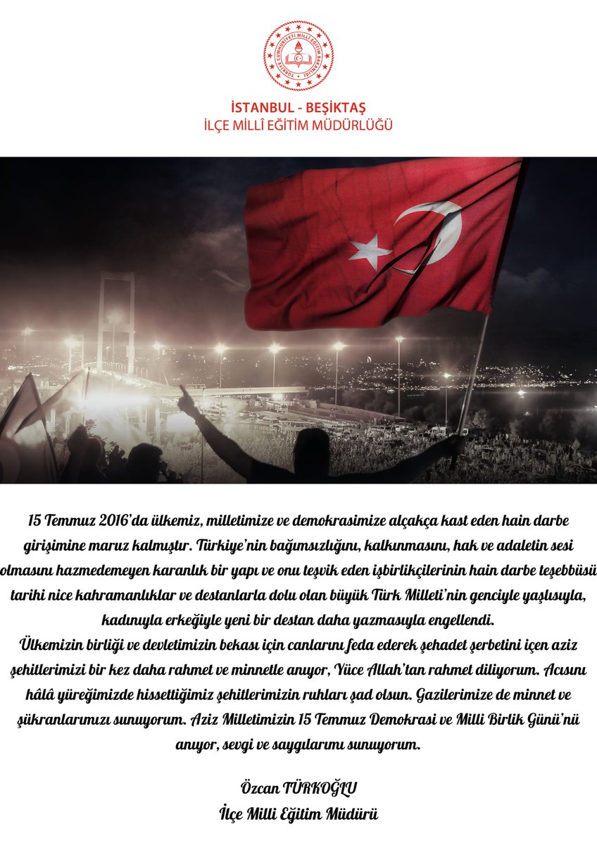 turkogluozcn's tweet photo. Milli iradeye hep sahip çıkacağız. Unutmayacağız, unutturmayacağız!
#TürkiyeAşkına https://t.co/iRigCzW7hg