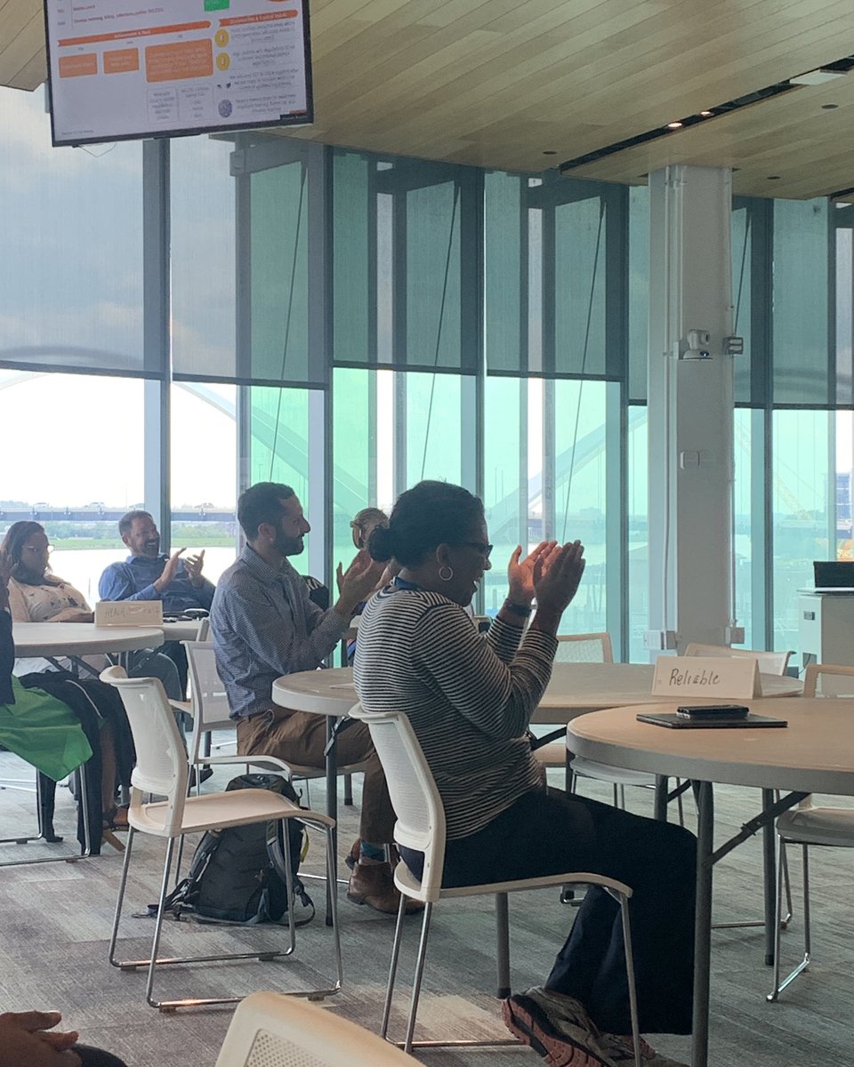 MatthewRies's tweet photo. When you think *strategy* you don't usually think of walk-up music, laughter, applause &amp; fun vibes, but that's what we got at our in-person Q3 Status Meeting. We're advancing our strategic goals w/ our inspired, energized &amp; industrious #TeamBlue co-workers https://t.co/HvoLrSMMnB https://t.co/b47I3sFQxI
