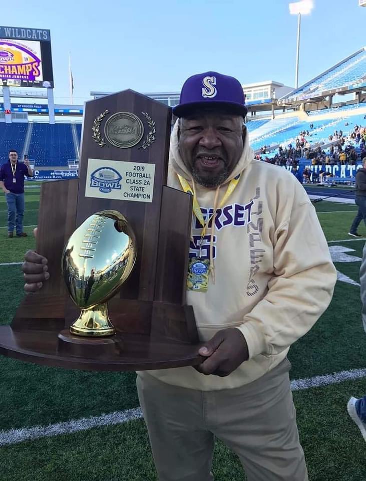 We are saddened by the news of the passing of Coach Perkins. We are grateful for everything he did for Somerset Football. From playing to coaching to serving on the Board to running the Alumni Center. A legendary career that will not be forgotten, RIP Coach Perkins. 💜💛 #BJN
