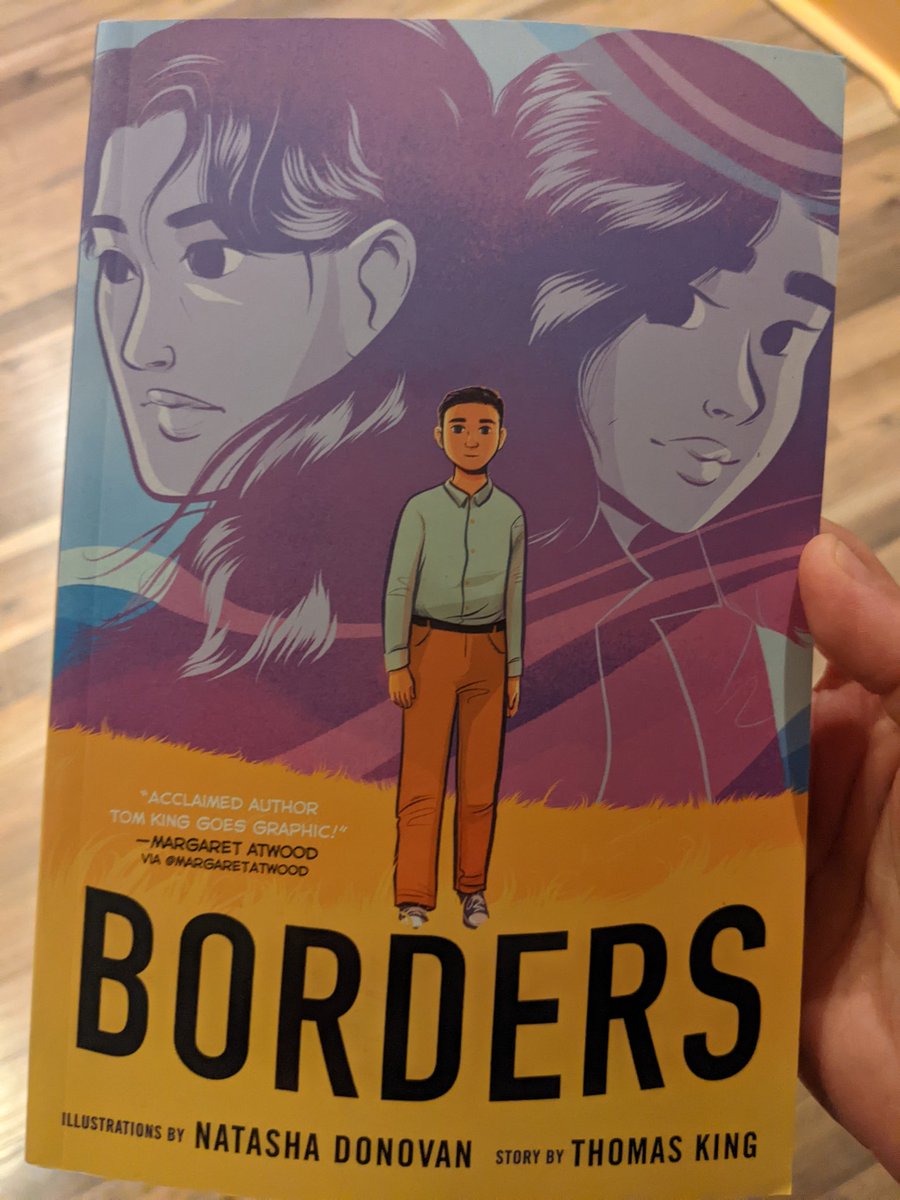 MrRuggero's tweet photo. Borders by @natashamdonovan and Thomas King is the perfect #GraphicNovel to accompany discussions around identity and justice. A gripping tale of a mother and son stuck between the Canadian and American borders. #mglit https://t.co/Ta4RUIXdhM