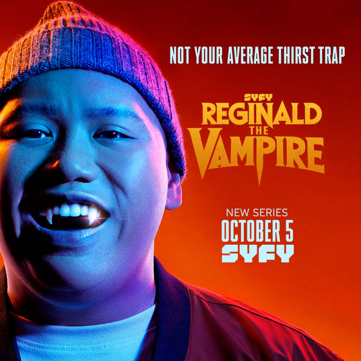 Trust us, you’re gonna want to take a bite out of this. 🩸🧛 #ReginaldTheVampire premieres October 5 on SYFY. <a href="/SYFY/">SYFY</a>