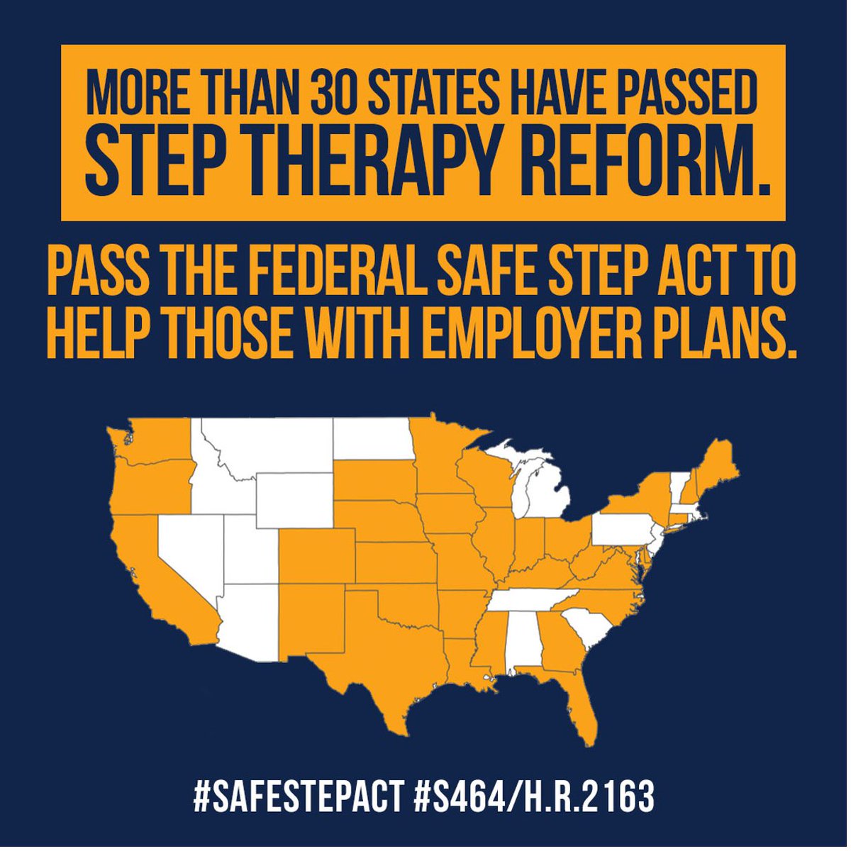 LaHemo1976's tweet photo. 75+ patient &amp; provider groups are calling to include the #SafeStepAct in mental health legislation to ensure patients have access to medications their doctors prescribe. https://t.co/WRdiM3COo4 @SpeakerPelosi @SenSchumer @EdLaborCmte @HELPCmteDems @GOPHELP #SSADayOfAction https://t.co/y4SDIIrhDj