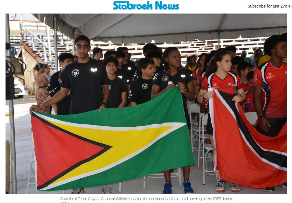 In Guyana <a href="/stabroeknews/">Stabroek News</a>
Individual events saw great displays of sportsmanship
—GASA president Owen Verwey as Junior CASA officially declared open

stabroeknews.com/2022/07/14/spo…