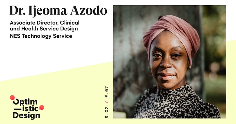 The seventh episode of Optimistic Design Season 2 is now live! 🎉

In this month's episode, <a href="/lamwwilma/">Wilma Lam (she/her)</a> spoke with Dr. Ijeoma Azodo, Associate Director, Clinical and Health Service Design at NES Technology Service.

Listen now at substantial.com/optimisticdesi…