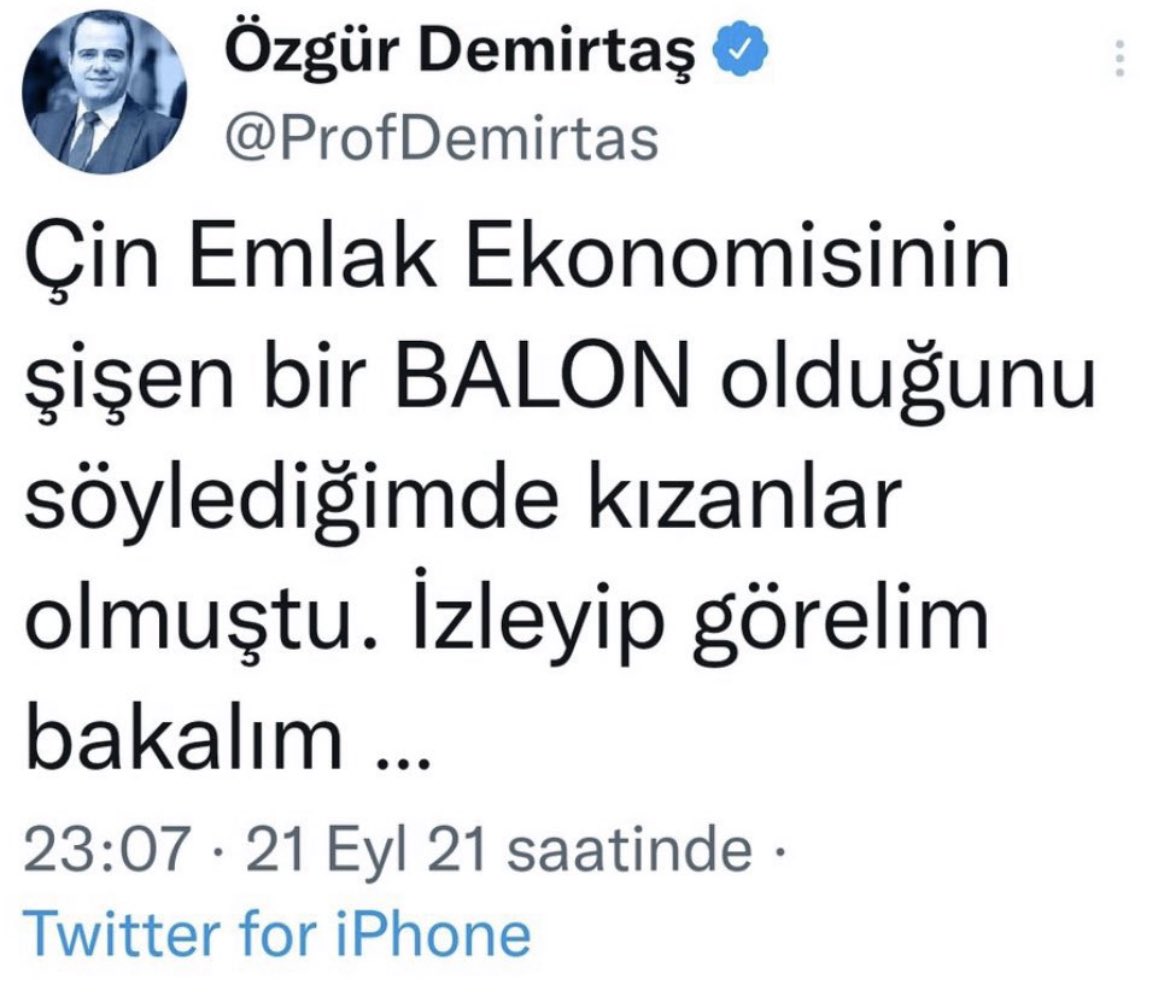 Bingo !

Çin Devleti Bankaları acil toplantıya çağırmış. Çin halkının bir kısmı EMLAK ödemelerini yapamıyor…

Aşağıda ise eski twitlerimden bir buket…

latestly.com/socially/busin…
